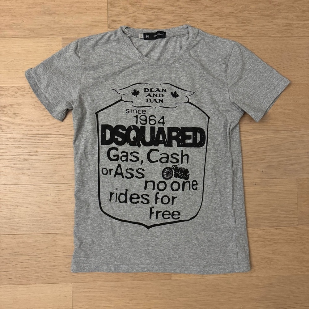 DSQUARED2 Heather Gray Graphic Tee